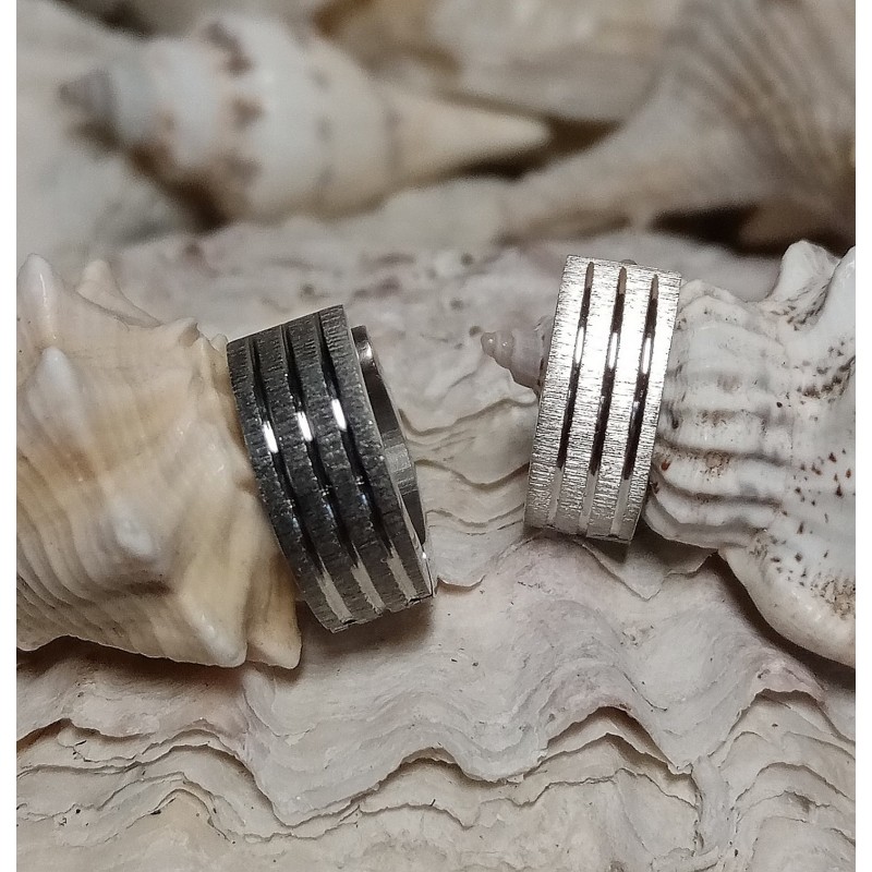 Náušnice ocelové platina