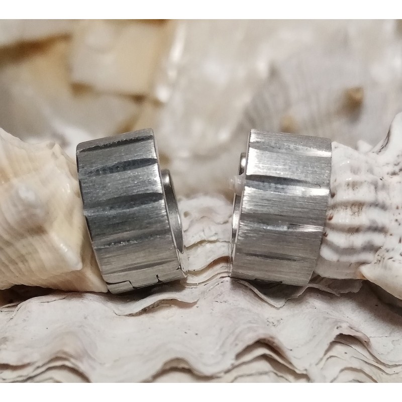 Náušnice ocelové platina