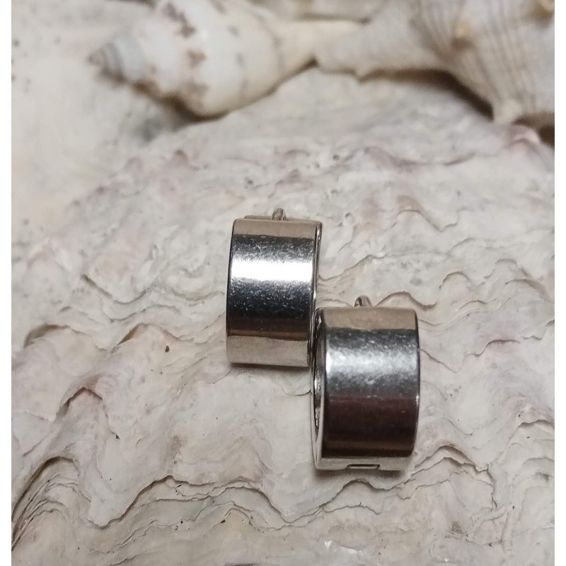 Náušnice ocelové platina