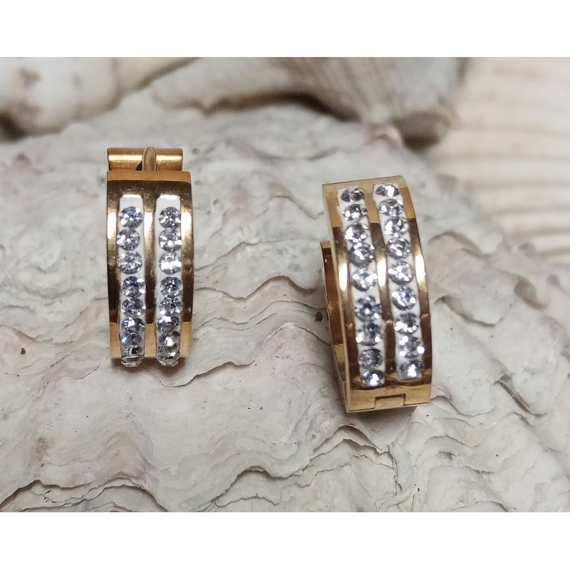 Náušnice ocel ODSTÍN ZLATÝ