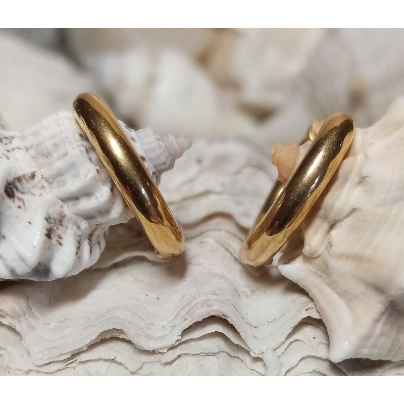 Náušnice ocel-odstín zlatý