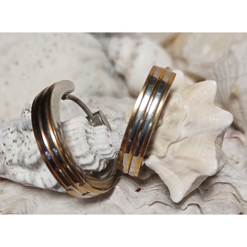 Náušnice ocel-odstín zlatý