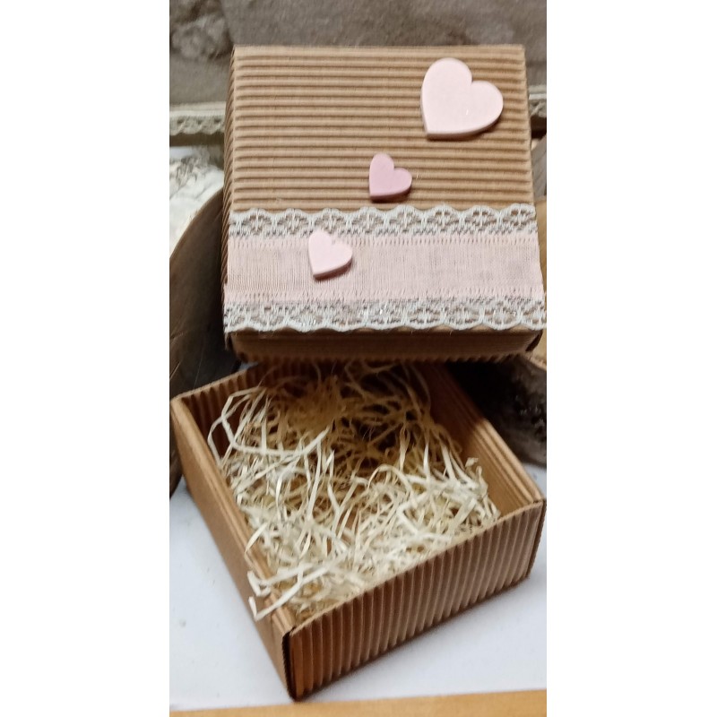 Krabička tři růžové srdce