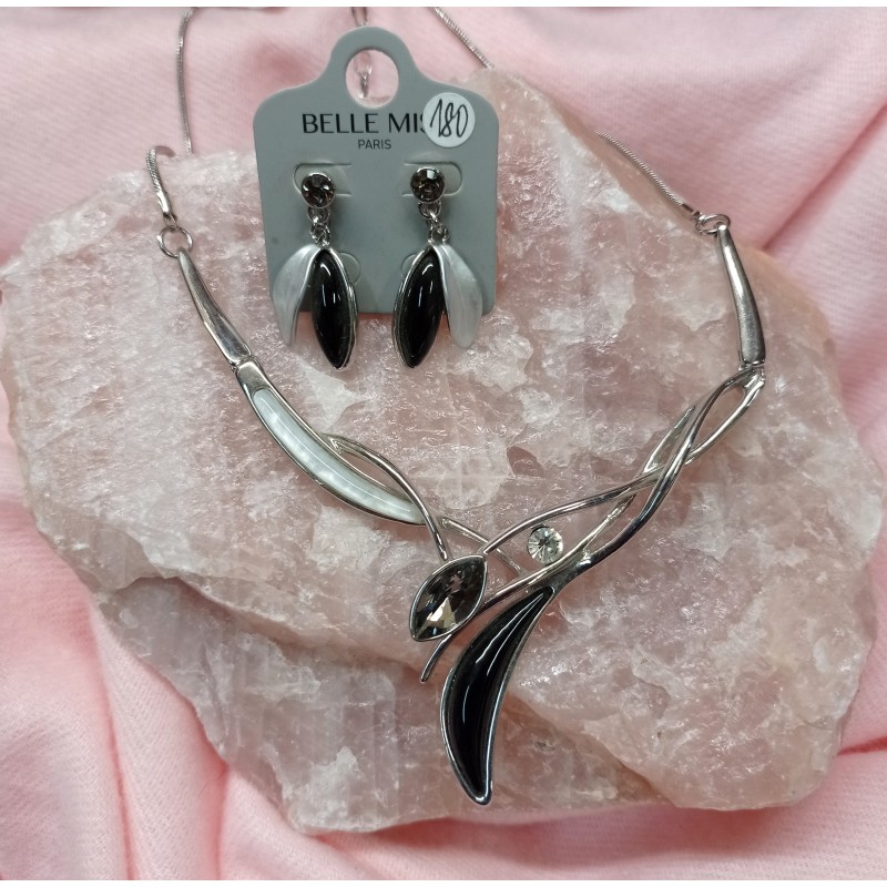 Sada černostříbrná