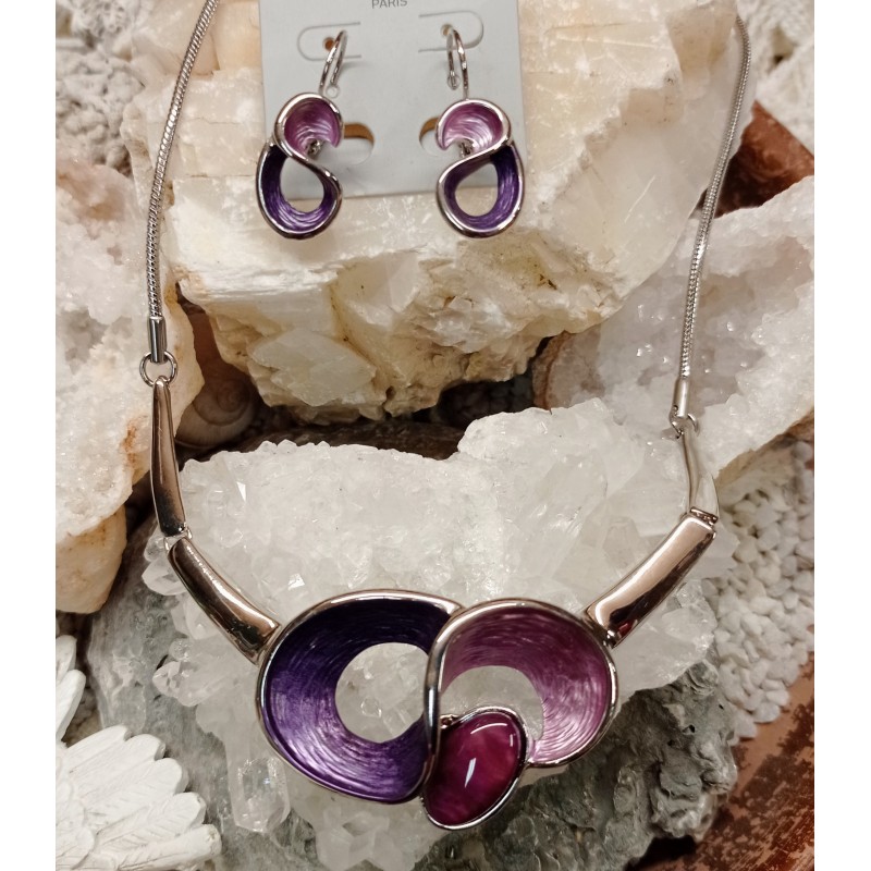 Náhrdelník Francie fialkový
