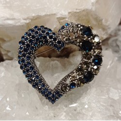 Brož srdce s kamínky