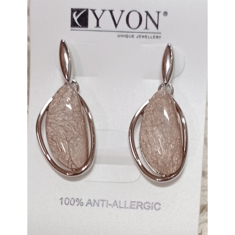 Náušnice stříbrné -jemně růžové