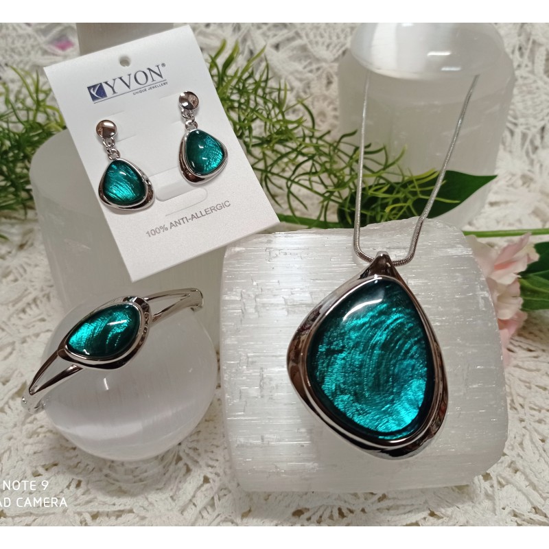 Náramek YVON  - smaragdobá barva