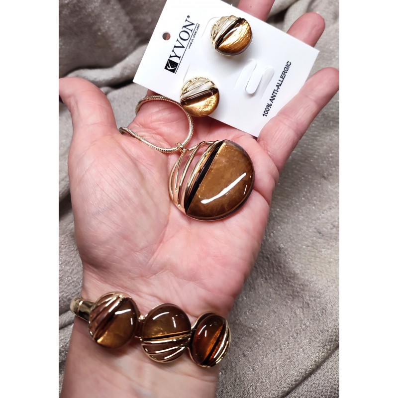 Náušnice Yvon medové