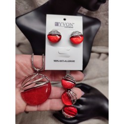 Náušnice Yvon červené