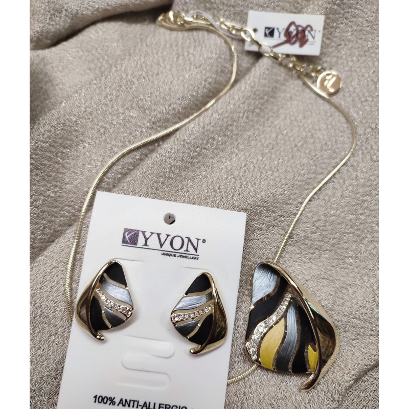 Souprava Yvon černo-žlutá