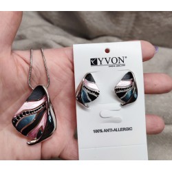 Souprava Yvon černo-růžová