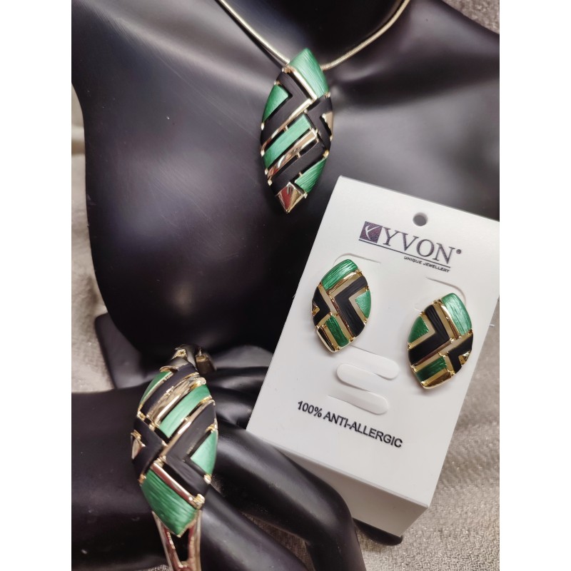 Náušnice Yvon zelené