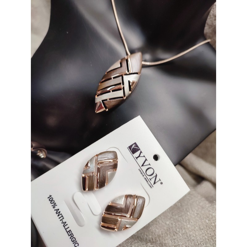 Souprava Yvon měděná-narůžovělé zlato