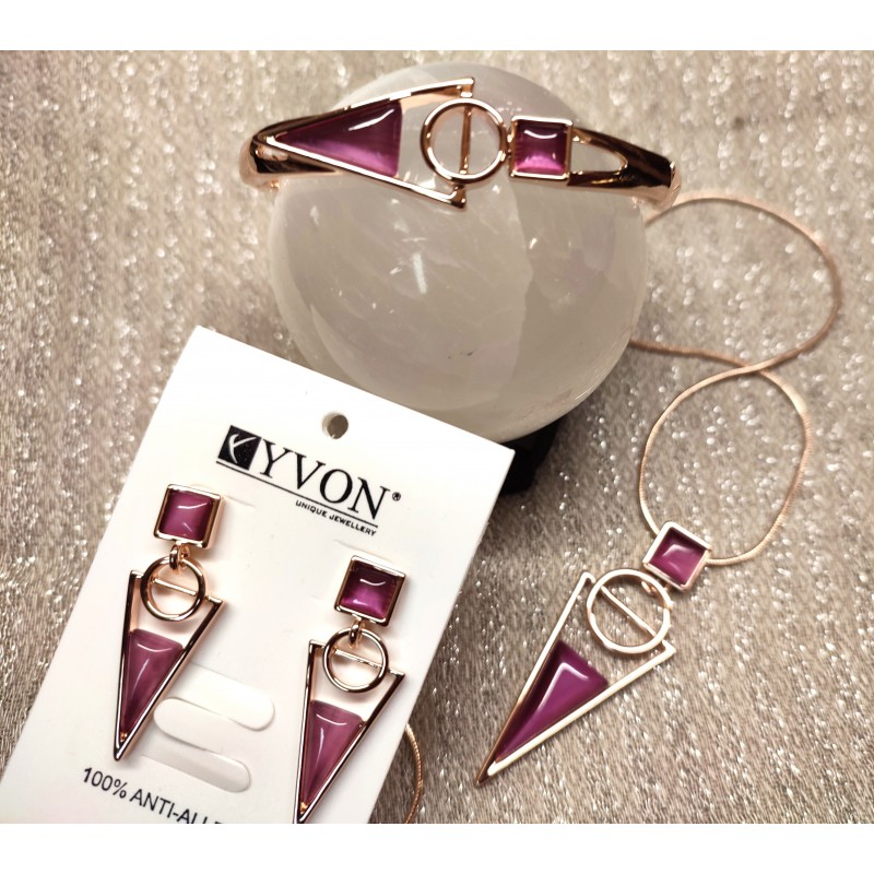 Náušnice Yvon růžový