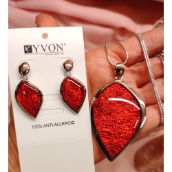 Náušnice Yvon červené