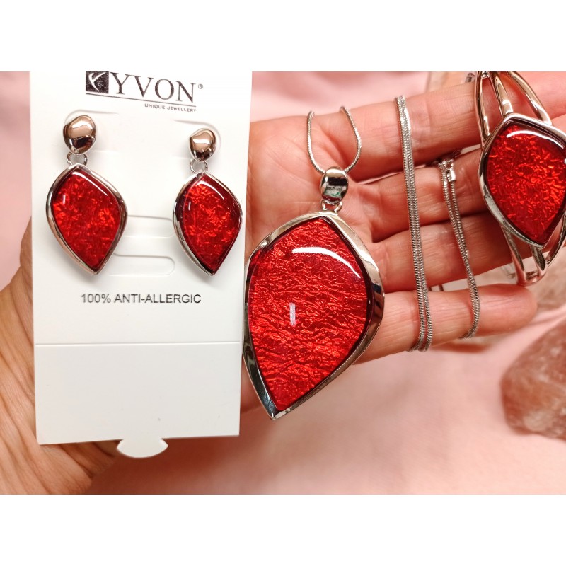 Náušnice Yvon červené