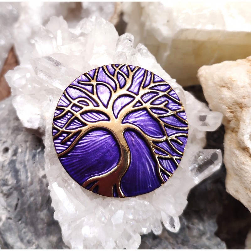 Brož na magnet -strom života fialový