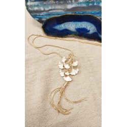 Náhrdelník dlouhý zlatý pokov