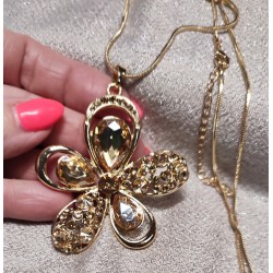 Náhrdelník dlouhý zlatý pokov