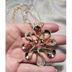 Náhrdelník dlouhý zlatý pokov