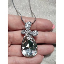 Náhrdelník dlouhý stříbrný pokov